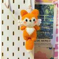 Keychain crochet fox/rubah fox