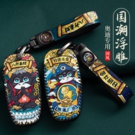 Leather Car Key Cover for Audi A3 A4 A5 C5 C6 8L 8P B6 B7 B8 C6 RS3 Q3 Q7 TT 8V S3 Key Fob