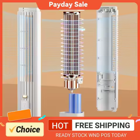 Bladeless Tower Fan USB Rechargeable 3 Speed Portable Desk Fan Portable Bladeless Fan Standing Tower