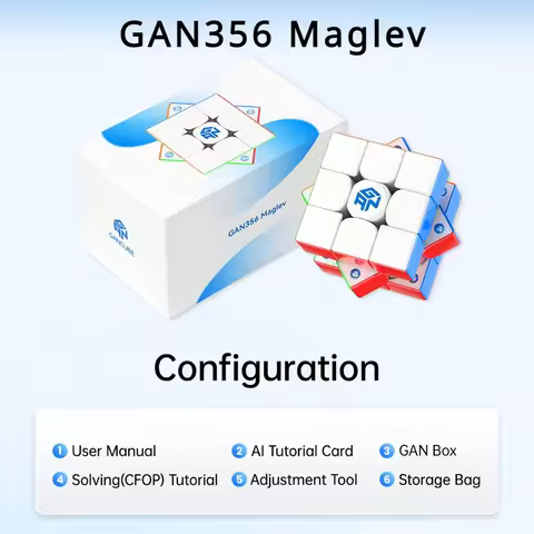 GAN 356 Maglev UV Magnetic Magic Speed Cube Stickerless Professional GAN356 Cubo Magico Puzzle For C