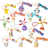 31 Styles Genuine Pokemon Keychain Dolls Toys Pikachu Gengar Cute Cartoon Fashion Creative Pendants 