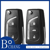 Replacement Folding Flip Remote Key Shell Case Fob 2 Button for Toyota TOY43 Blade free shipping