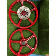 Sport rim Ar80 custom hub spocket kawasaki pnp ex5 red