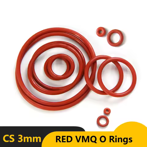 10/50Pcs VMQ O Ring Red Silicone Gaskets CS 3mm OD 10~200mm Food Grade Waterproof Washer Sealing Rou