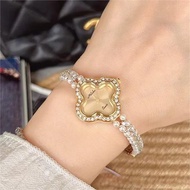 Mishali/Milisha Hot-Selling Four-Leaf Clover Pearl Bracelet with Diamonds, Women's Flower-Shaped Mot