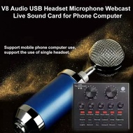 Soundcard v8 Mixer Audio v8 Live Streaming Smule YouTube Headphone PC