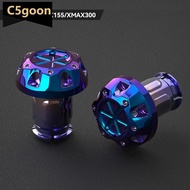 C5GOON 2Pcs Motorcycle Handlebars Grips Bar Ends Plug Handle Bar Sliders Burning Titanium For YAMAHA