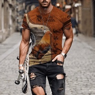 Đồ Họa động vật thời trang T Áo Sơ Mi Cho Nam Giới Mùa Hè Hip Hop Harajuku Dậu In Mexico Giản Dị O-C