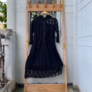 2hand black dress, waist 64 to 74cm, length 92cm, code 292