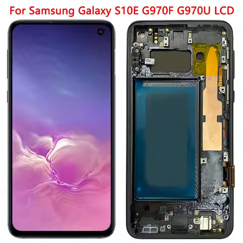 SUPER AMOLED G970 LCD For Samsung S10e LCD Display Touch Screen With Frame Assembly SM-G970F/DS G970