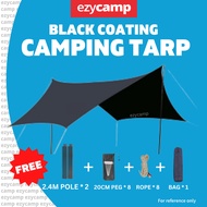 Flysheet Black Coating Camping Tarp Outdoor flysheet Tent Shelter UV Protection Bumbung Khemah