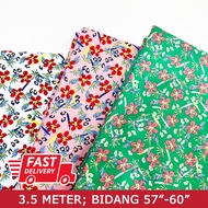 [READY STOCK] Kain Pasang Cotton English Bunga Tulip Kecil Small Flower Design Poplin Fabric D2301
