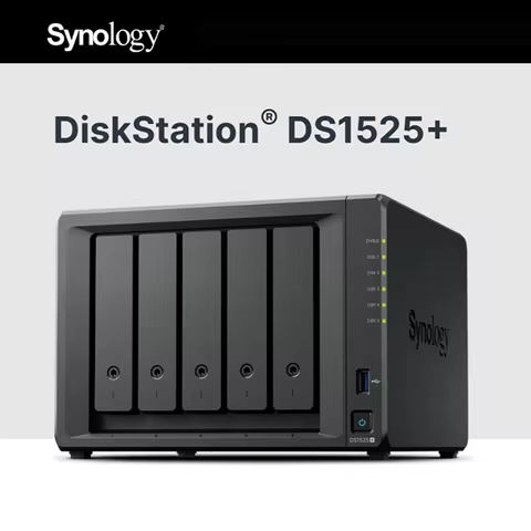 Synology DS1525+ DiskStation 5-Bay Diskless Network Cloud Storage Server 8 GB DDR4 ECC SODIMM