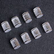 Imitation White Crystal Gilding Patronus Barrel Beads Glass Loose Barrel Beads Gossip Buddha Beads A