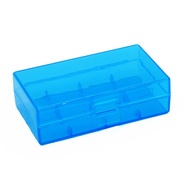aa battery💯(gifts) LiitoKala 2 x 18650 Battery Case Plastic Transparent Hard Blue Battery Case Holder Storage Box 1EMJ