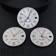 28.5mm NH35 Watch Dial For Land-Dweller Collocation High Quality C3 Green Luminous Watch Hands Watch