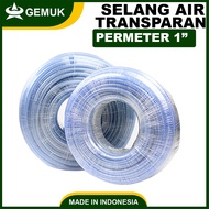 Selang Air 1 Inch Permeter Selang Benang Transparan PVC Selang Cuci Motor Mobil Siram Tanaman Selang