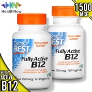 Fully Active B12 Doctors Best 1500 mcg 60 or 180 Veggie Caps Methylcobalamin