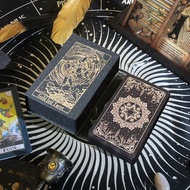 Gold Foil Hexagram Tarot Cards Vintage Art Style Tabletop Game Home Ornament Celestial Oracle Cards 