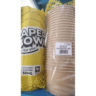 650craft paper bowl + lid 25pcs