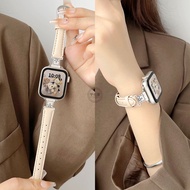 Suitable for iwatchs10 Strap Applewatch9 Apple S9 Watch S8 Leather S7 Unique SE Niche Girls Suitable