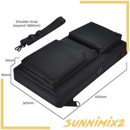 [Sunnimix2] DJ Controller Storage Bag Suitcase Polyester Scratch Resistant Black Turntable Carrying Case