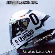 Helm Full face KYT TT Course Putih Paket Ganteng Leopard