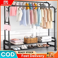 Designer Hanging Rack/ Single Double Hanging Rack Cloth Organizer Baju Penyusun / Rak Baju / Penyida