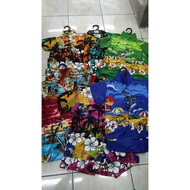 Kids Girl Dress/ Boy T-Shirt Summer Hawaii Beach Dress Stretchable Flower Dress