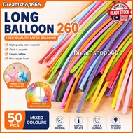 (50pcs)Long Balloon 260/Balloon Panjang Twist Ballon belon Party Decorations