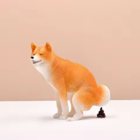 Funny Shiba Inu Resin Figurine - Pooping Dog Gift for Birthday/Christmas, Hilarious Desk Decor, Uniq
