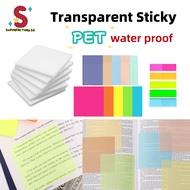 [SG stocks]50sheets note pad Fluorescent color self-adhesive note book office school stationery cute