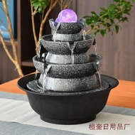 Lucky Water Decoration Desktop Feng Shui Wheel Circulating Water Ball Living Room Office Tea Room Fortune Small Fountain Decoration