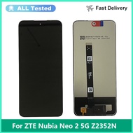 6.72 IPS LCD สำหรับ ZTE Nubia Neo 2 Neo2 5G เซ็นเซอร์ประกอบหน้าจอดิจิตอลจอแสดงผลหน้าจอสัมผัส Z2352N