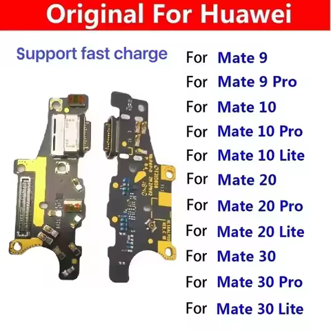 For Huawei Mate 9 10 20 30 Lite Pro 20X Dock Connector Micro USB Charger Charging Port Flex Cable Mi