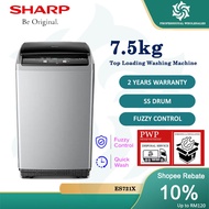【LOWEST PRICE】SHARP 7.5KG/8.5KG/9.5KG/10.5KG/12.5KG/15.5KG/20KG FULLY AUTO WASHING MACHINE TOP LOADI
