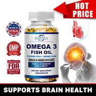 3 Fish Oil Supplement - EPA, DHA - Supports Brain and Heart Health, Immune Support