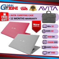 Avita Pura 14 A9 14'' FHD Laptop ( A9-9420e, 8GB, 256GB SSD, ATI, W10 ) PURA 14-A9 notebook with free Gifts