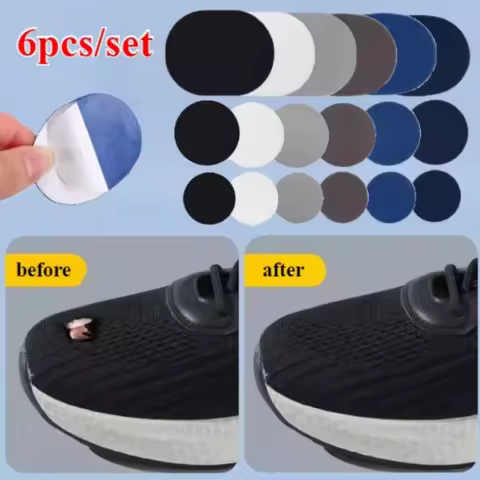 6pcs Heel Wear Repair Shoe Patch Stickers Unisex Anti-Wear Heel Protector Adhesive Patch Repair Shoe