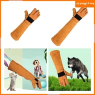 [SzyongxfdMY] Pet Handling Gloves Anti-Scratch Protective Gloves Cleaning Glove Comfortable for Veterinarians Zoo Staff