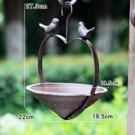 Rustic American Iron Art สวนกลางแจ้งเครื่องประดับ Feeder นกแขวนชิ้นตกแต่งสําหรับ Courtyard Gardening