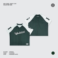 High School sports collection oversize stipe baseball เสื้อเบสบอลลายทางโอเวอร์ไซส์ ลายทาง - OTB24566