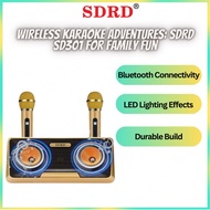 SD301 Karaoke Bluetooth Speaker Dual Microphone Portable Speaker System HIFI Stereo Sound Box Wireless Subwoofer TF AUX
