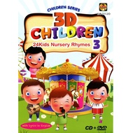Children Songs CD+DVD 3D Children 24Kids Nursery Rhymes 3 ( CD + DVD / 24 Songs )