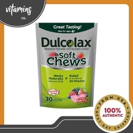 S09 Dulcolax Soft Chews Saline Laxative for Constipation, Stimulant Free (30 individually wrapped)