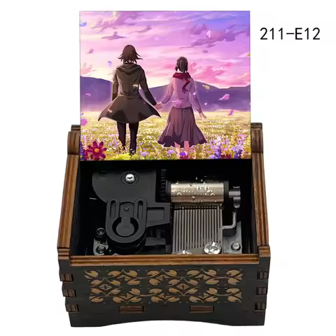 Anime Akuma no Ko Wooden Music Box Attack on Season 4 Shingeki Musical Melody Cute Special Gift for 