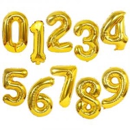 Noble Shop - 金色數字32吋鋁膜生日氣球【金色 0】
