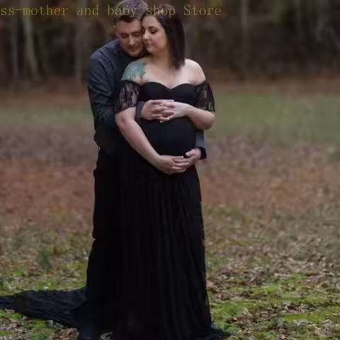 066B Everyday Maternity Dress with Train Detail and Lace for Stylish Daily Activity