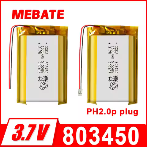 3.7V 1500mAh 803450 Polymer Lithium Battery Lithium Ion Battery For Power Bank GPS 100% Real Capacit