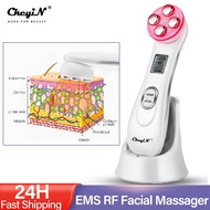 CkeyiN RF Radio Mesotherapy EMS Microcurrent Facial Massager Electroporation LED Photon Skin